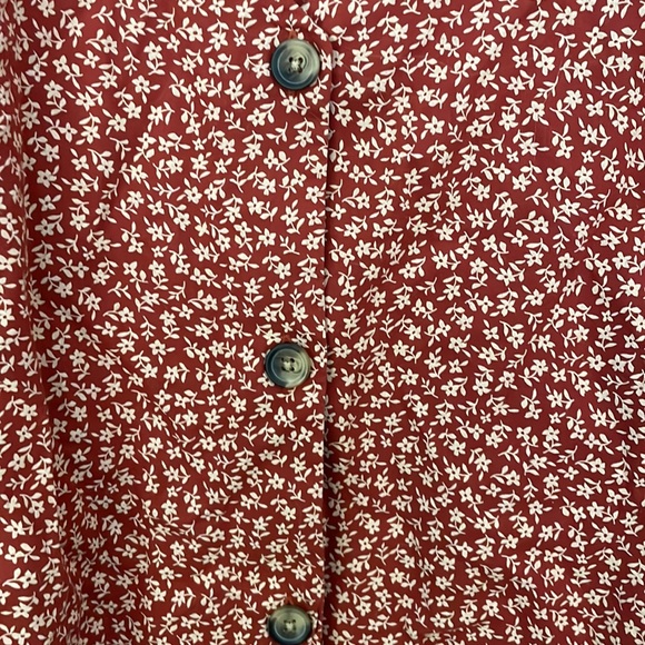NWT dip In Bloom 3/4 Sleeve Floral V-Neck Button Down Shirt Size Large - Picture 3 of 8